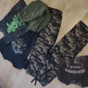 Boys fall camo bundle size 5